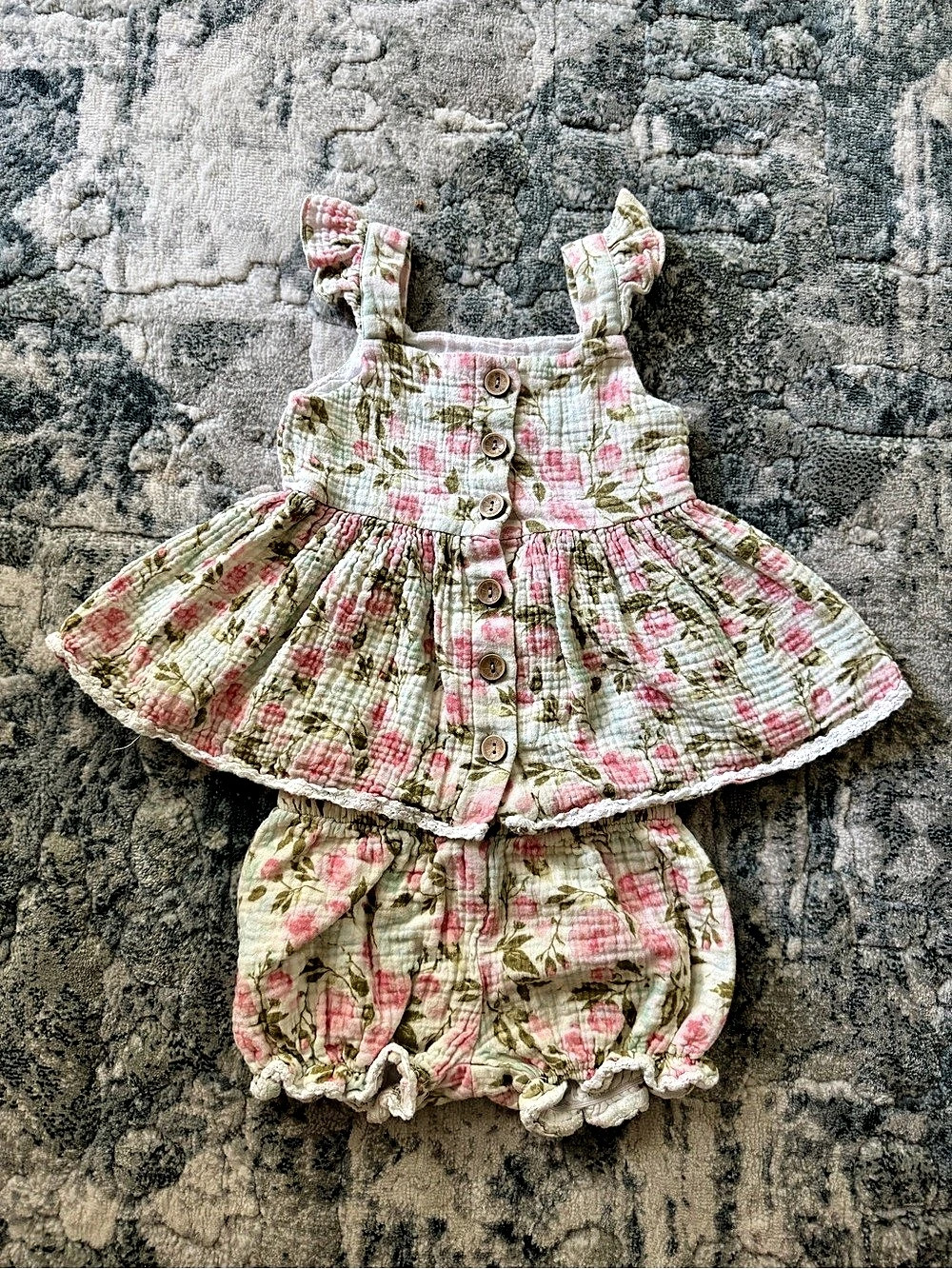 SweetHoney Floral Dress & Bloomers Pink Girls 2T